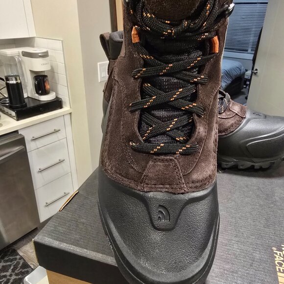 The North Face Men's Snowfuse Boot Boots Size 13 Coffee Brown / TNF Black NEW - Picture 2 of 10